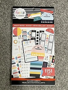 The Happy Planner BRILLANTE RETRO - PRESUPUESTO Pack Pegatinas - 1151 Piezas TOTALMENTE NUEVO - Imagen 1 de 5