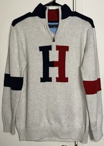 Tommy Hilfiger Boys Keith 1/4 Zip Logo Pullover Sweater BOYS Size XL (20) - Picture 1 of 6