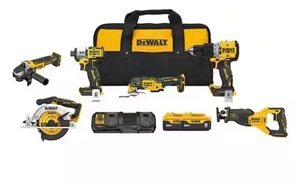 DEWALT 20-Volt XR 6-Tool CordlessCombo Kit w/ 2x 5.0 Ah Battery Packs & Charger - Picture 1 of 5