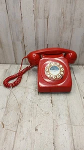 Wild & Wolf 746 Push Button Red Landline Telephone Vintage Retro Style Phone - Picture 1 of 8