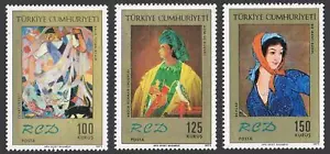 Turkey 1912-1914, MNH. Mi 2258-2260. Paintings 1972. Sevat Dereli, Abdur Renman, - Picture 1 of 1