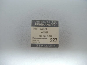 Rueda de segundos central (H. 6.68) para Junghans 693.70, sweep second wheel, part 227 - Imagen 1 de 2