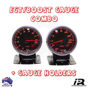 PYRO EGT EXHAUST GAS TEMPERATURE GAUGE + TURBO BOOST PSI KIT EVOLUTION 7 8 9 10 - Foto 1 di 11