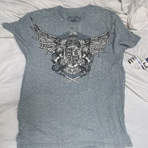 NUEVO CON ETIQUETAS Royal Underground Hombres s/s bLUE Burnout Camiseta SS BO W/BB 811019 - Imagen 1 de 6
