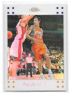 2007-08 Topps Chrome Basketball Refractors White Parallel #13 Steve Nash /99 - Picture 1 of 2