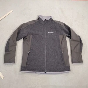 Columbia Jacket Mens Large Brown Wool Omni Heat Wind Block Full Zip Outdoors * - Picture 1 of 14