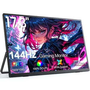 17,3 Zoll 144Hz Tragbarer Monitore 1920*1080 FHD Bildschirm Freistehend Display - Afbeelding 1 van 10