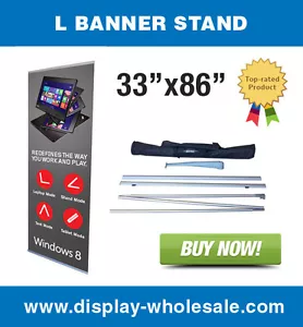 33" L Banner Stand - Picture 1 of 2