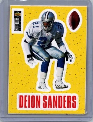 1996 Collector's Choice #S8 Deion Sanders Play Action Stick-Ums - Image 1 of 2