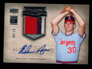 2005 Upper Deck Hall of Fame Nolan Ryan PATCH AUTO /10 3 COLOR PATCH READ