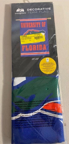 Florida Gators Decorative Team Flag 29"X43" Double Sided NCAA Embossed Suede Cover