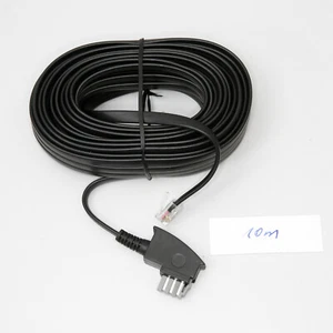 10 metrów M Telefon Połączenie sieciowe Kabel TAE Wtyczka na 6-pinową wtyczkę modułu RJ12 - Zdjęcie 1 z 3