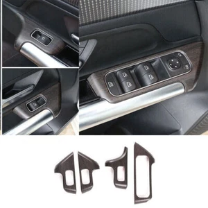 Window Lift Panel Switch Cover Trim 4PCS For Benz GLB W247 2020-2022 Wood Grain - Picture 1 of 8