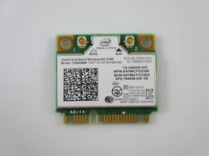 Intel Dualband Wireless-AC 3160HMW WIFI Wireless BLUETOOTH 4.0 Karte 784638-001 - Bild 1 von 1