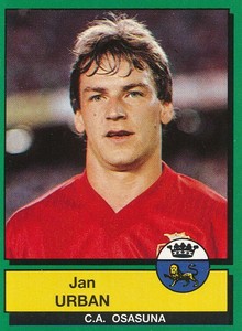 195 JAN URBAN # POLAND POLSKA CA.OSASUNA STICKER CHROME SANDWICHES 90