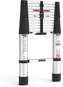 2/2.6/3.2/3.8/4.4/5/5.6 Telescopic Aluminium Ladder Extension Extendable Step - Picture 1 of 11