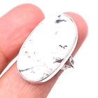 Howlite Gemstone 925 Sterling Silver Handmade Jewlery Ring Size 6.5