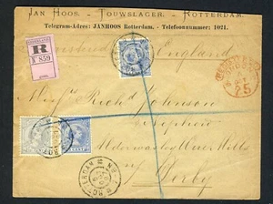 Netherlands 1897 Registered Cover to England - Picture 1 of 2