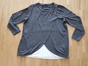 Grau-weißes Stillshirt von Bonprix Gr. 44/46 Pullover - Bild 1 von 2