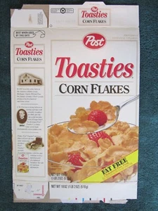 MT POST Cereal Box 1997 TOASTIES CORN FLAKES   Z108-35 - Picture 1 of 2