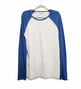 BKE The Grove T Shirt Jersey Men's XL Long Sleeve Blue White Baseball - Picture 1 of 4