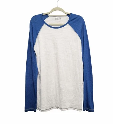 Camiseta deportiva BKE The Grove para hombre XL manga larga azul blanco béisbol Foto 1 de 4