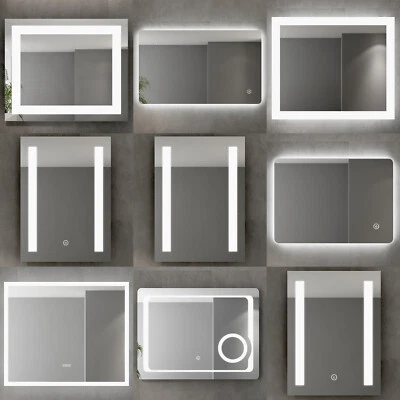 LED Wandspiegel Badspiegel mit Beleuchtung Badezimmer spiegel Mit LED 40-100cm - Bild 1 von 4