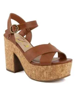 Sugar Women's Lydia Casual Sandals, Cognac Pu Size 9.5M - Picture 1 of 5