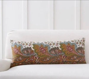 Set of 2 Pottery Barn Salinas Lumbar Pillow Covers 14” x 36” Cotton/Linen NWOT - Picture 1 of 6