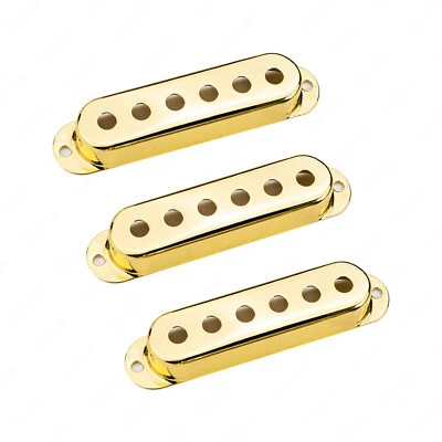 3 Pcs Brass SSS Single Coil Pickup Covers For Fender SQ Stratocaster 48 50 52mm - Image 1 of 2