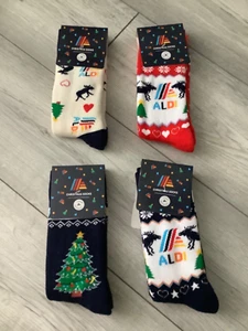 CALCETINES DE NAVIDAD ALDI MANIA EDICIÓN LIMITADA... TOTALMENTE NUEVOS... TALLAS 6-8 O 9-12... - Imagen 1 de 9