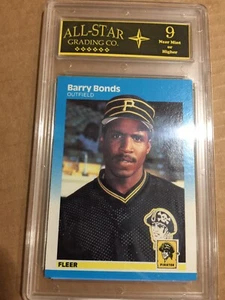 BARRY. Bonds 1987 Fleer #604 grado ASG 9 - Imagen 1 de 2
