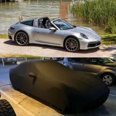 Stain Stretch Car Cover Black Dust UV Proof For PORSCHE 911 TURBO S Targa 4S AUS - image 1 of 4