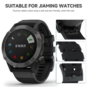 Sport Silicone Band for Garmin Fenix 7/5X/6X/Descent MK1/D2 Delta PX/D2 Charlie - Picture 1 of 20