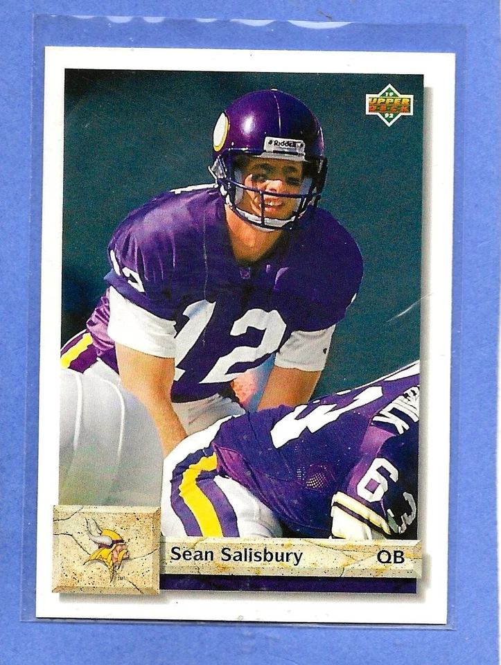 SEAN SALISBURY - 1992 Upper Deck "Rookie" - #614 - Vikings - Comb. Shipping - Image 1 of 1