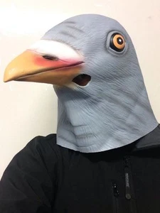 Pigeon Mask Latex Full Head Fancy Dress Party Stag Animal Masks - Picture 1 of 6