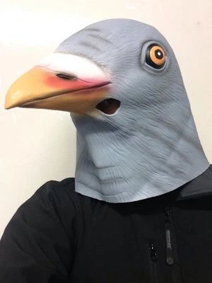 Pigeon Mask Latex Full Head Fancy Dress Party Stag Animal Masks - Image 1 of 4