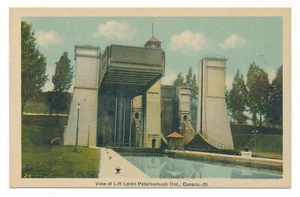 Lift Locks Peterborough Ontario ON Below Lock 21 Trent Severn Waterway Postcard - Picture 1 of 2