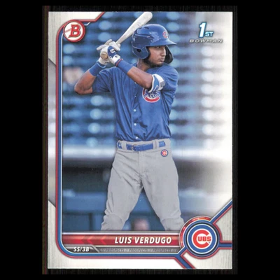 Luis Verdugo #BP-147 2022 Bowman Prospects Chicago Cubs Baseball Card MLB NM - Image 1 of 3