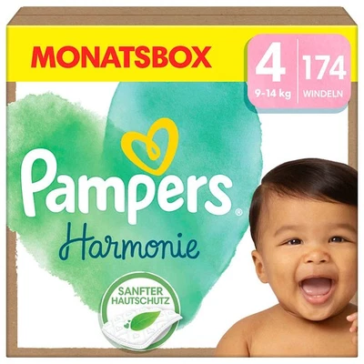 Pampers® Windeln Harmonie™ Größe Gr.4 (9-14 kg) für Babys und Kleinkinder,...