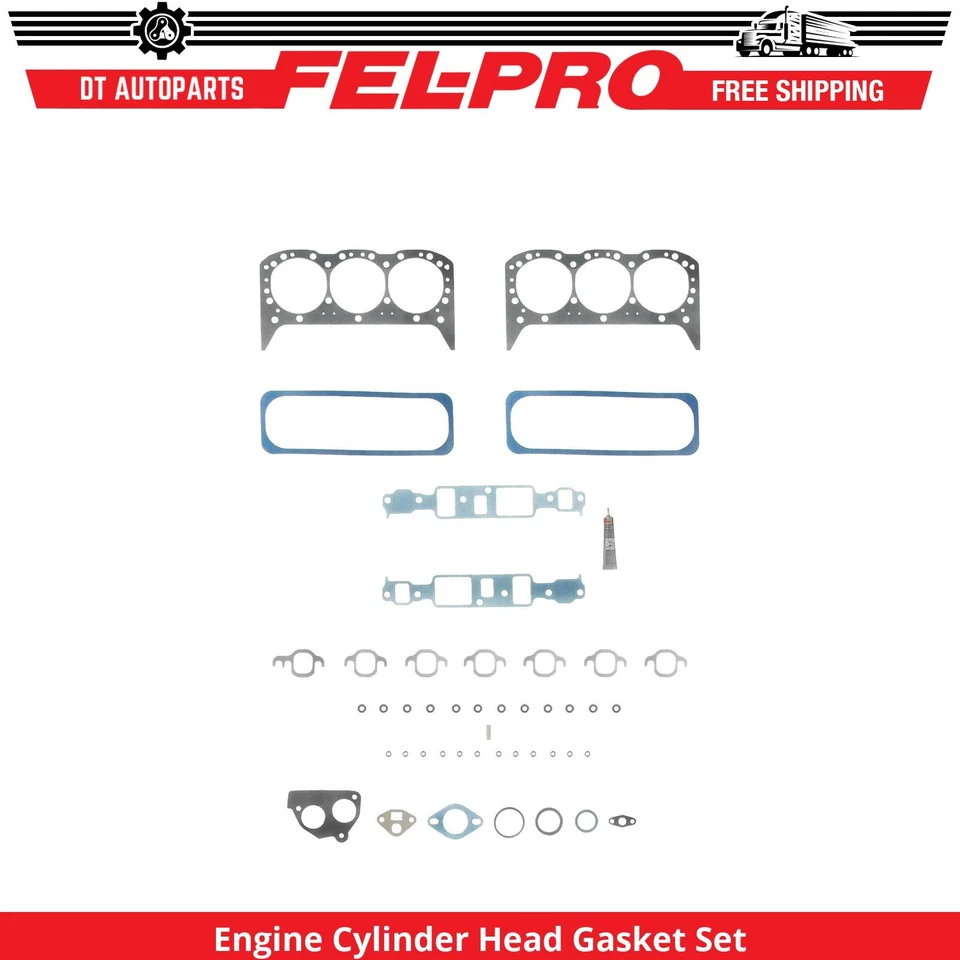 Para 1987-1992 GMC G2500 4.3L V6 conjunto de junta de cabeça de cilindro de motor Fel-Pro 1988 - Imagem 1 de 1
