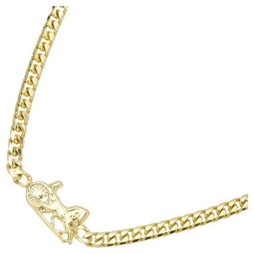 Collana donna Y0716 Celine placcata oro motivo carrozza lunga gioielli