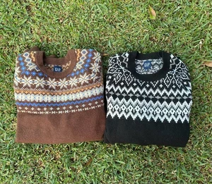 GAP Relaxed Forever Cozy Nordic Fair Isle Pullover Sweater Lagenlook Men’s XXL - Picture 1 of 8