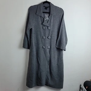  Suéter Cárdigan Largo de Lana Gris Marc by Marc Jacobs Talla S Nuevo con Etiquetas - Imagen 1 de 9