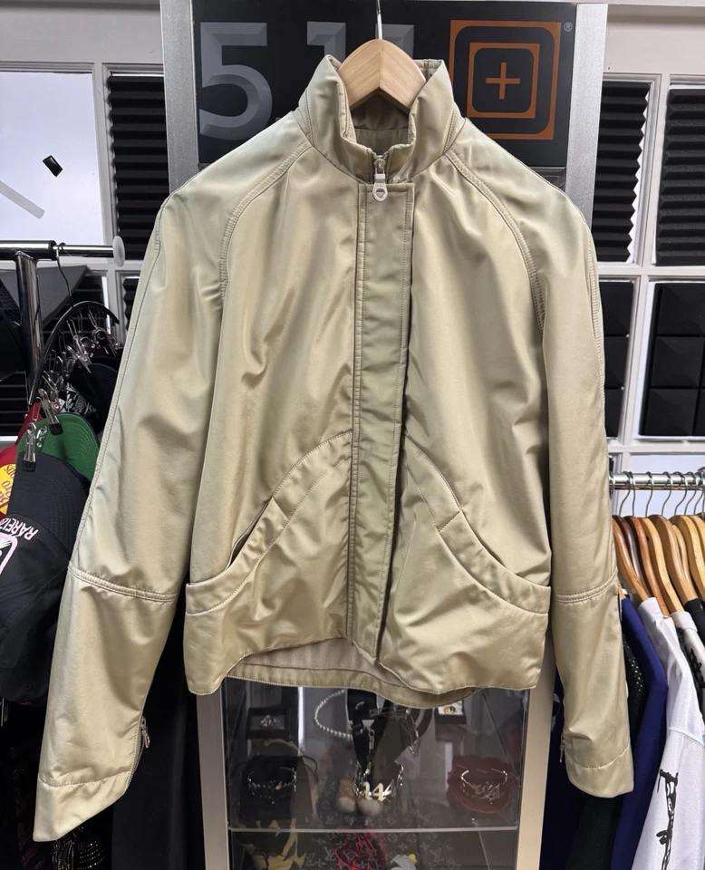 Vintage Chanel Sports Jacket Karl Lagerfeld 2000’s Tan Beige MINOR FLAW - SMALL - Image 1 of 4