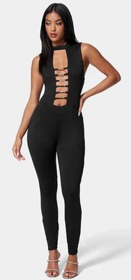 Mono para mujer Bebe negro dorado detalle barra - talla grande - nuevo con etiquetas Foto 1 de 4