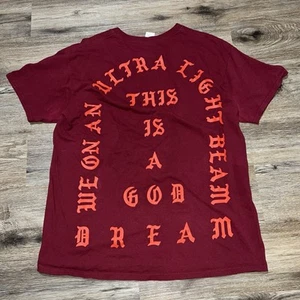 Kanye West I Feel Like Pablo Tour Merch T Shirt Size Large Maroon Orange - Picture 1 of 5