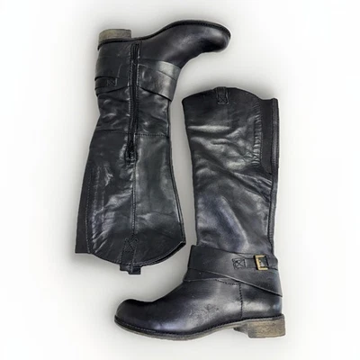 Call It Spring Black Knee High Boots – Size UK 4 / EU 37 – Faux Leather – Buckle - Image 1 of 4