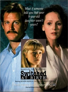 1990s  • Switched At Birth Movie print ad • 1991 Bonnie Bedella Kerwin ADS-35 - Picture 1 of 2