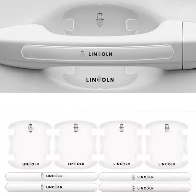 Protector de tazón de manija de puerta de coche transparente de 8 piezas antiarañazos para Lincoln Foto 1 de 4